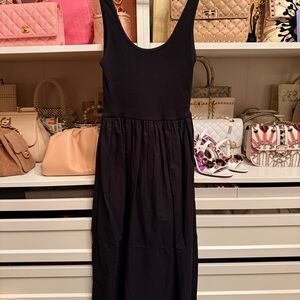 ZARA Classic Black Sleeveless Maxi Dress - Brand Unspecified